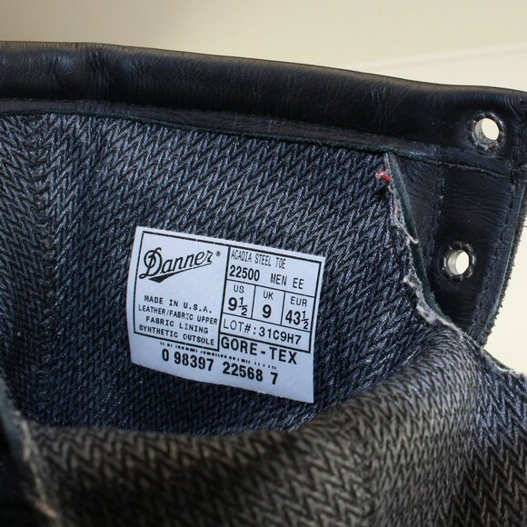 Danner Steel Toe Black Leather Combat Work Boots (9.5 US) - Picture 10 of 10